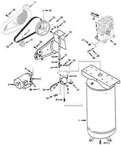 Air-Compressor Parts Diagram and Parts List for VT624201  Campbell Hausfeld Compressor